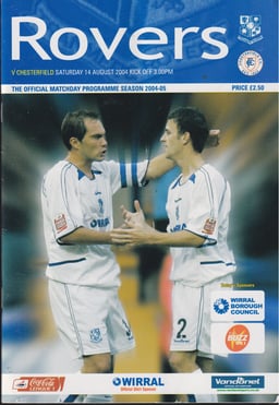 Tranmere Rovers v Chesterfield Match Programme 2004-08-14